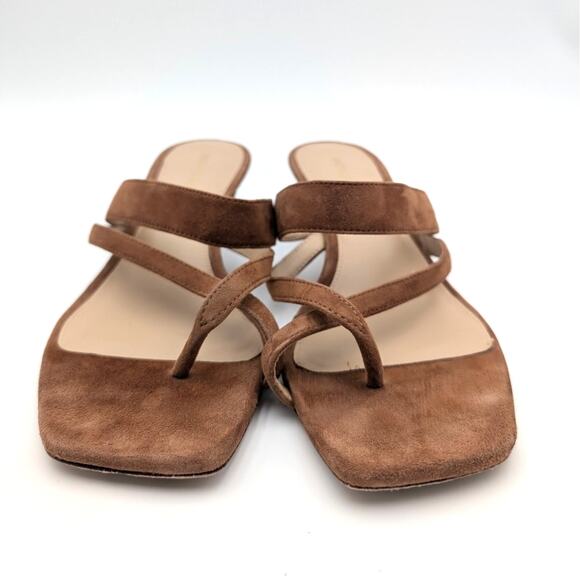 Veronica Beard Alanis Kitten Heel Slide Sandal Women's Honey Size US7M EU38 - Picture 2 of 12